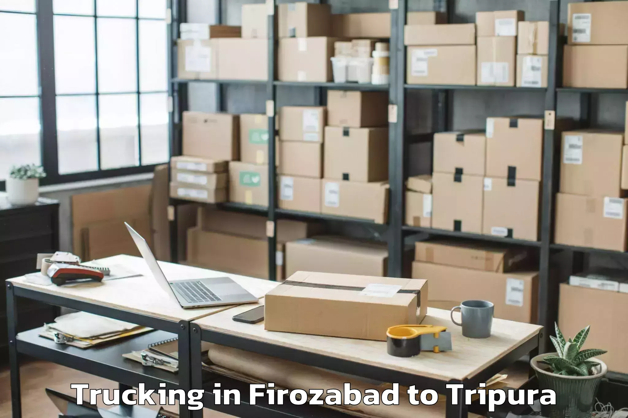 Efficient Firozabad to Kailashahar Airport Ixh Trucking